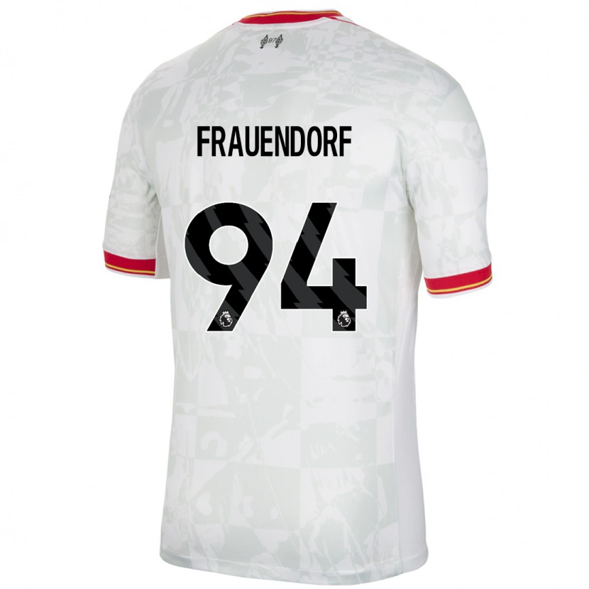 Danxen Mænd Melkamu Frauendorf #94 Hvid Rød Sort Tredje Sæt Spillertrøjer 2024/25 Trøje T-Shirt