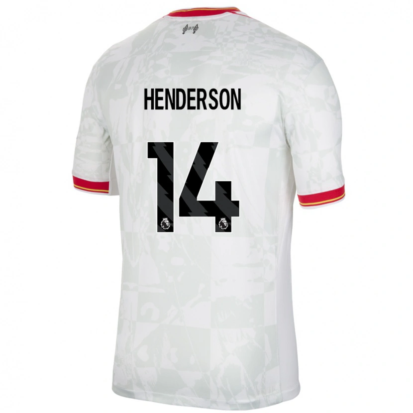 Danxen Mænd Henderson #14 Hvid Rød Sort Tredje Sæt Spillertrøjer 2024/25 Trøje T-Shirt