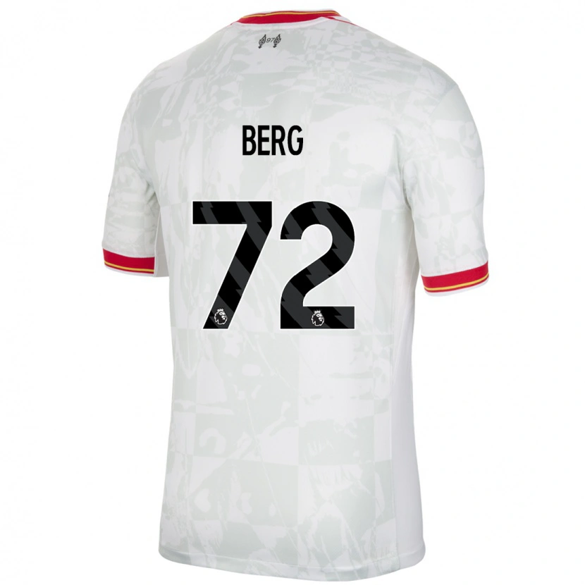 Danxen Mænd Sepp Van Den Berg #72 Hvid Rød Sort Tredje Sæt Spillertrøjer 2024/25 Trøje T-Shirt
