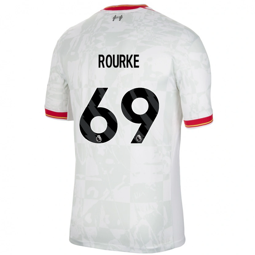 Danxen Mænd Fidel O'rourke #69 Hvid Rød Sort Tredje Sæt Spillertrøjer 2024/25 Trøje T-Shirt
