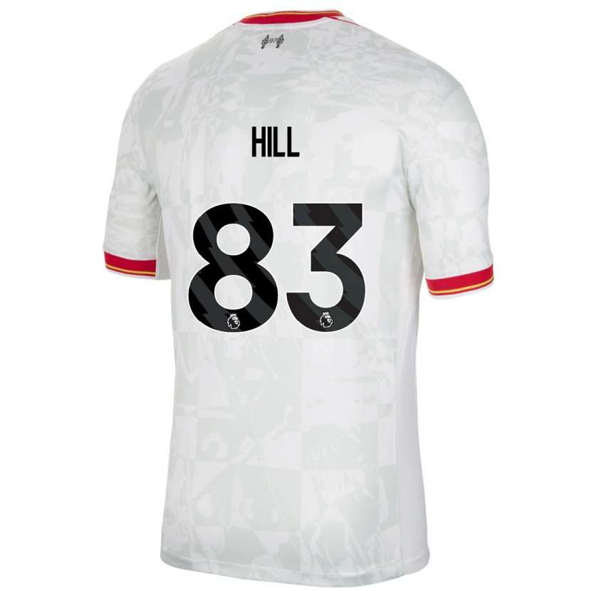 Danxen Mænd Thomas Hill #83 Hvid Rød Sort Tredje Sæt Spillertrøjer 2024/25 Trøje T-Shirt