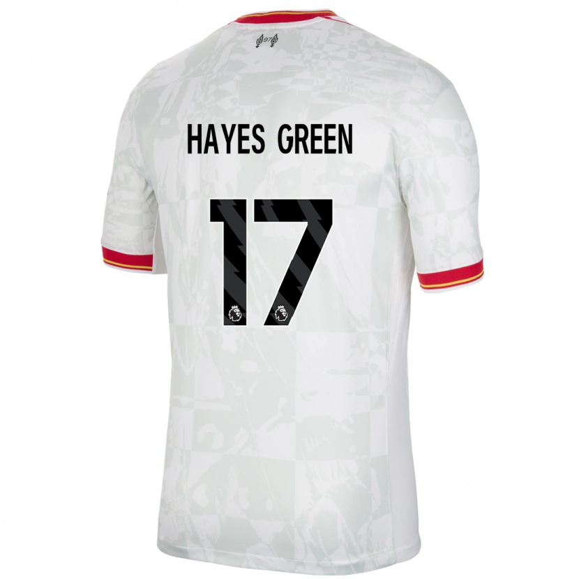 Danxen Mænd Charlie Hayes-Green #17 Hvid Rød Sort Tredje Sæt Spillertrøjer 2024/25 Trøje T-Shirt