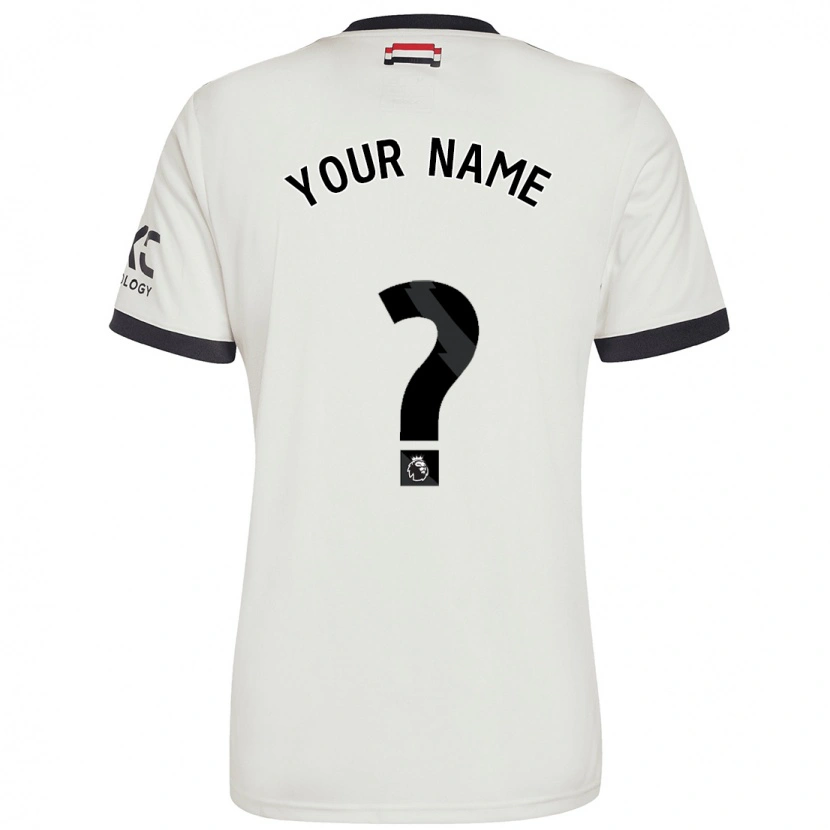 Danxen Mænd Dit Navn #0 Råhvid Tredje Sæt Spillertrøjer 2024/25 Trøje T-Shirt