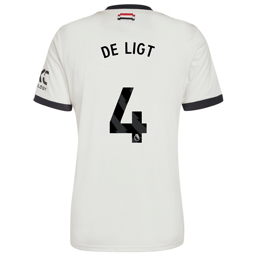 Danxen Mænd Matthijs De Ligt #4 Råhvid Tredje Sæt Spillertrøjer 2024/25 Trøje T-Shirt