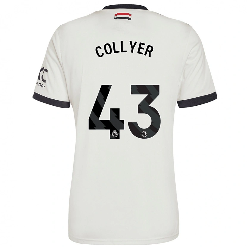 Danxen Mænd Toby Collyer #43 Råhvid Tredje Sæt Spillertrøjer 2024/25 Trøje T-Shirt