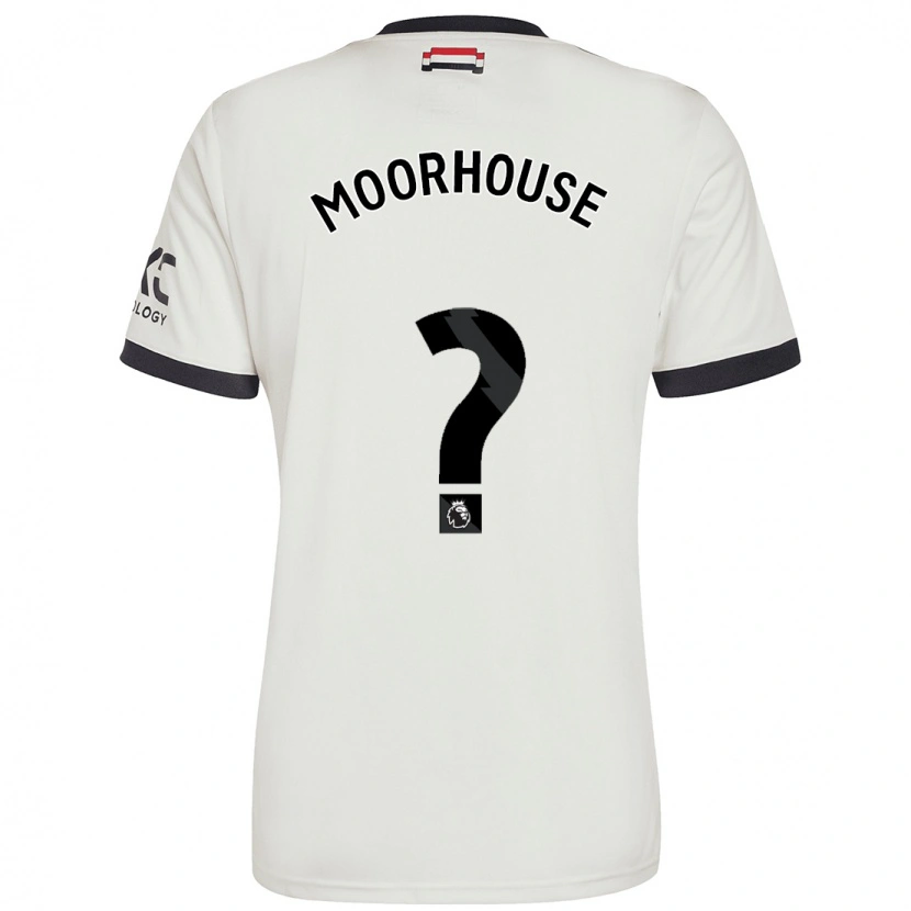 Danxen Mænd Jack Moorhouse #0 Råhvid Tredje Sæt Spillertrøjer 2024/25 Trøje T-Shirt