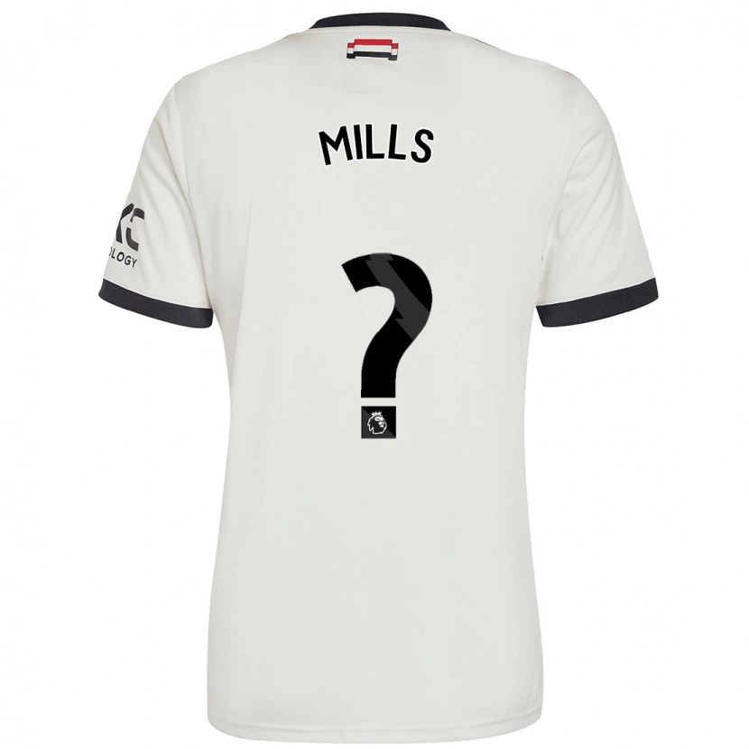 Danxen Mænd Albert Mills #0 Råhvid Tredje Sæt Spillertrøjer 2024/25 Trøje T-Shirt
