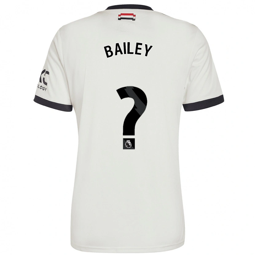 Danxen Mænd James Bailey #0 Råhvid Tredje Sæt Spillertrøjer 2024/25 Trøje T-Shirt