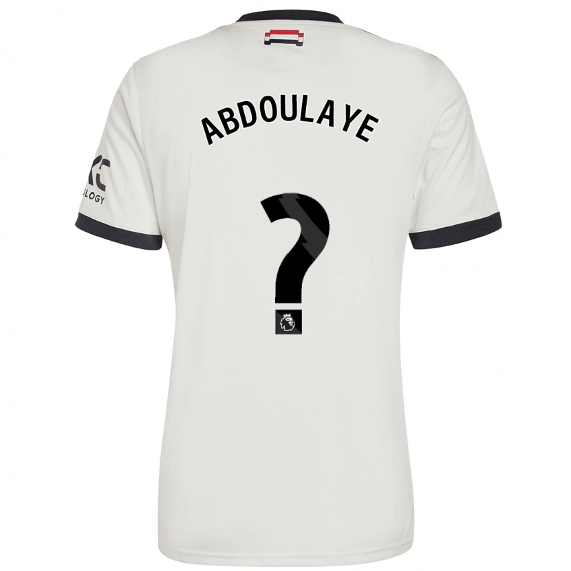 Danxen Mænd Douka Abdoulaye #0 Råhvid Tredje Sæt Spillertrøjer 2024/25 Trøje T-Shirt