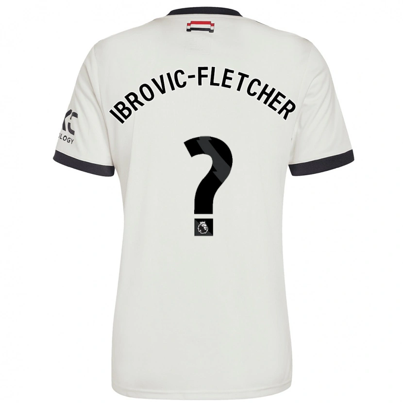 Danxen Mænd Edward Ibrovic-Fletcher #0 Råhvid Tredje Sæt Spillertrøjer 2024/25 Trøje T-Shirt