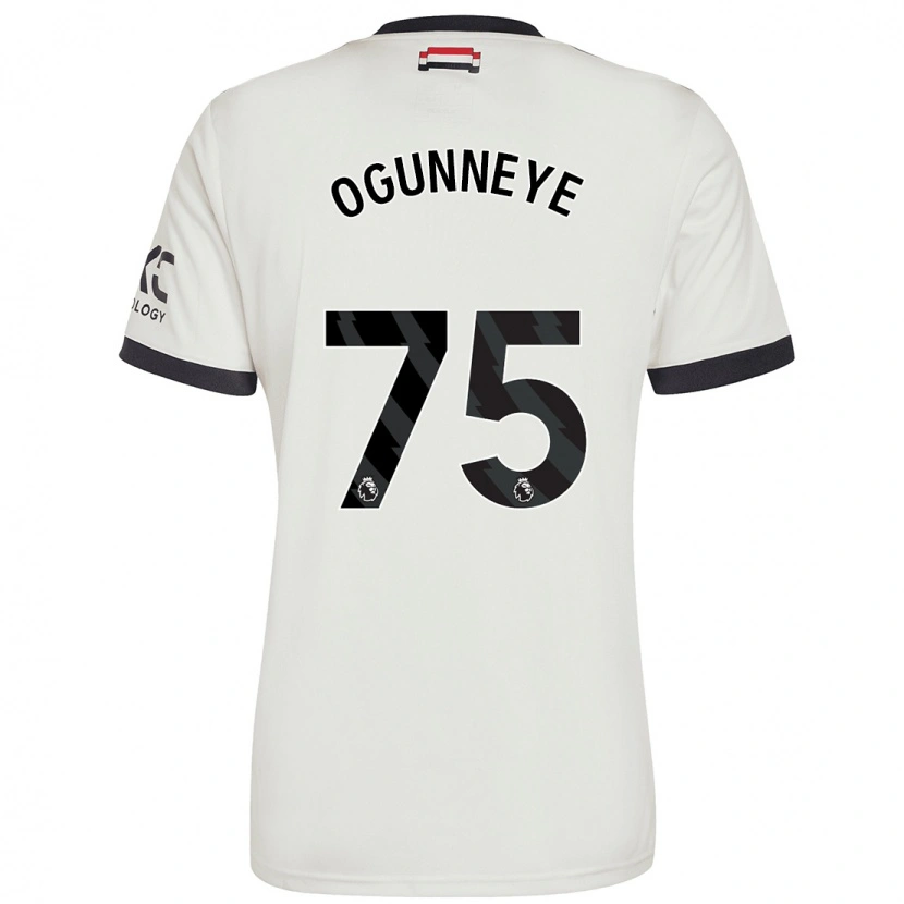 Danxen Mænd Habeeb Ogunneye #75 Råhvid Tredje Sæt Spillertrøjer 2024/25 Trøje T-Shirt