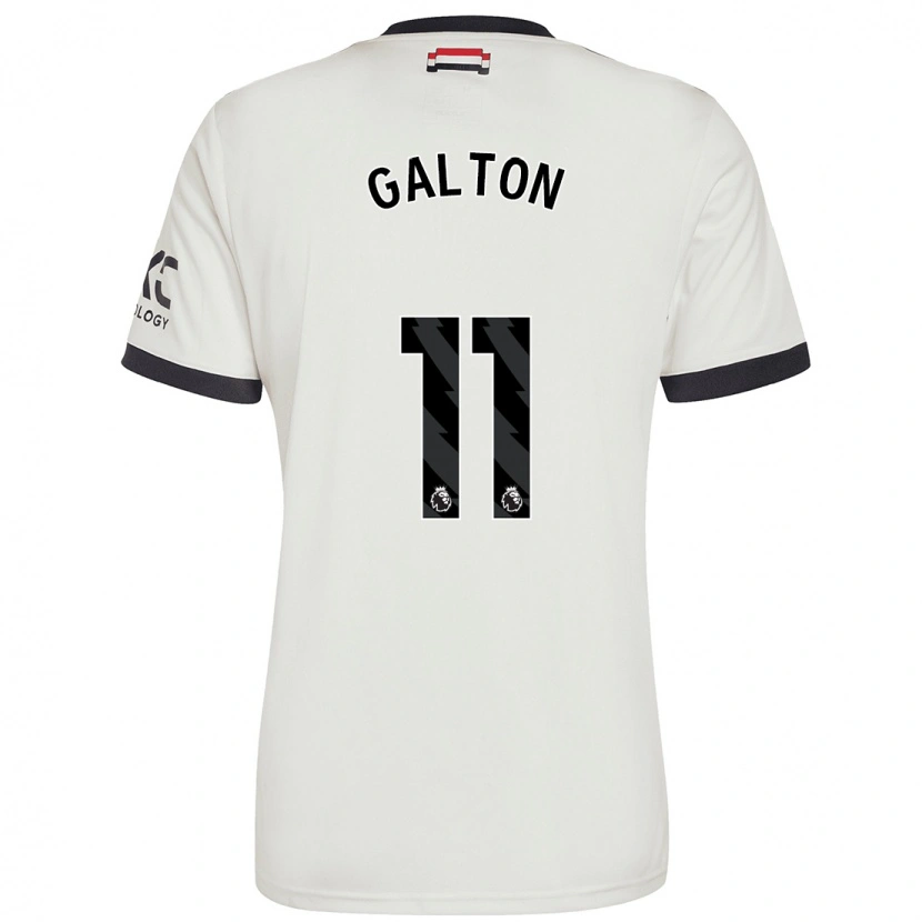 Danxen Mænd Leah Galton #11 Råhvid Tredje Sæt Spillertrøjer 2024/25 Trøje T-Shirt