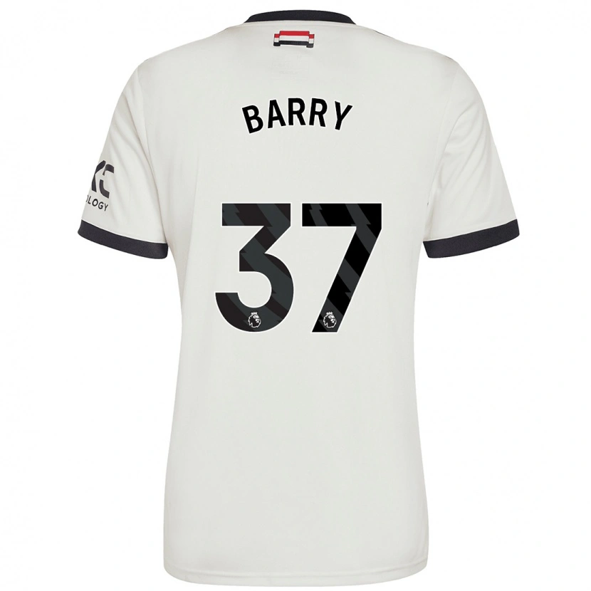 Danxen Mænd Keira Barry #37 Råhvid Tredje Sæt Spillertrøjer 2024/25 Trøje T-Shirt