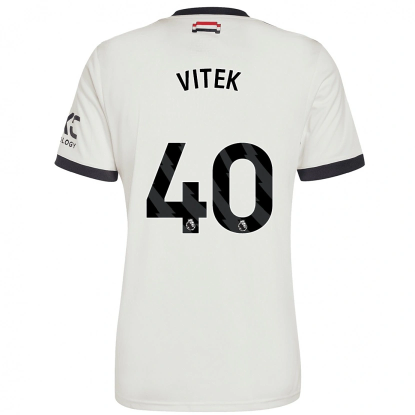 Danxen Mænd Radek Vitek #40 Råhvid Tredje Sæt Spillertrøjer 2024/25 Trøje T-Shirt