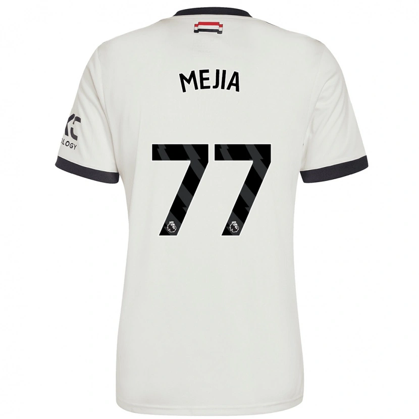 Danxen Mænd Mateo Mejia #77 Råhvid Tredje Sæt Spillertrøjer 2024/25 Trøje T-Shirt