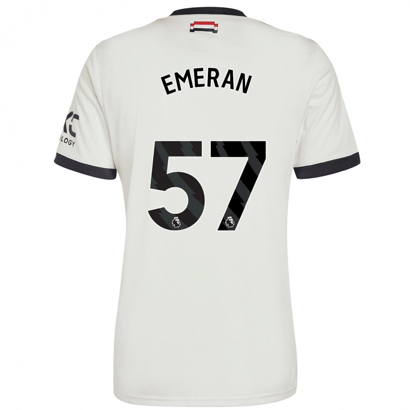Danxen Mænd Noam Emeran #57 Råhvid Tredje Sæt Spillertrøjer 2024/25 Trøje T-Shirt