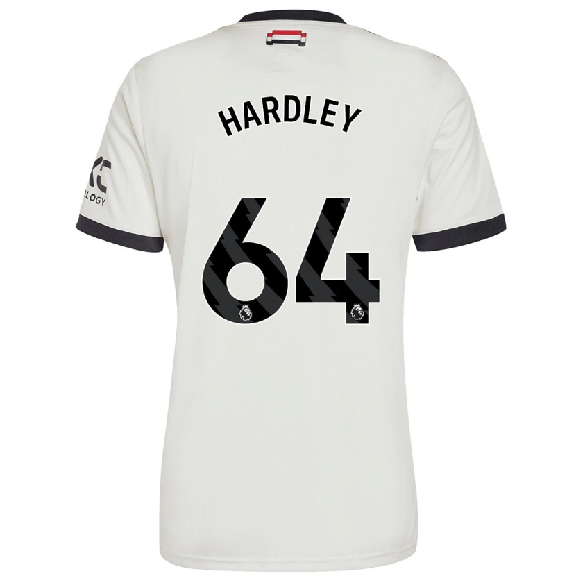 Danxen Mænd Bjorn Hardley #64 Råhvid Tredje Sæt Spillertrøjer 2024/25 Trøje T-Shirt