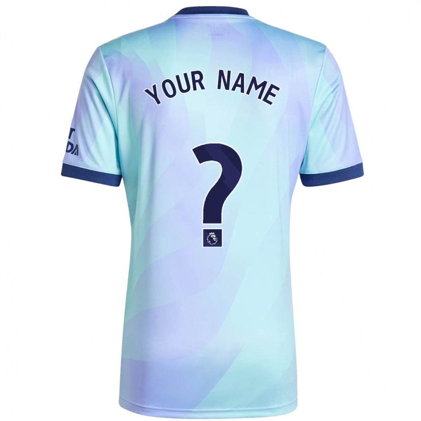 Danxen Mænd Dit Navn #0 Aqua Tredje Sæt Spillertrøjer 2024/25 Trøje T-Shirt