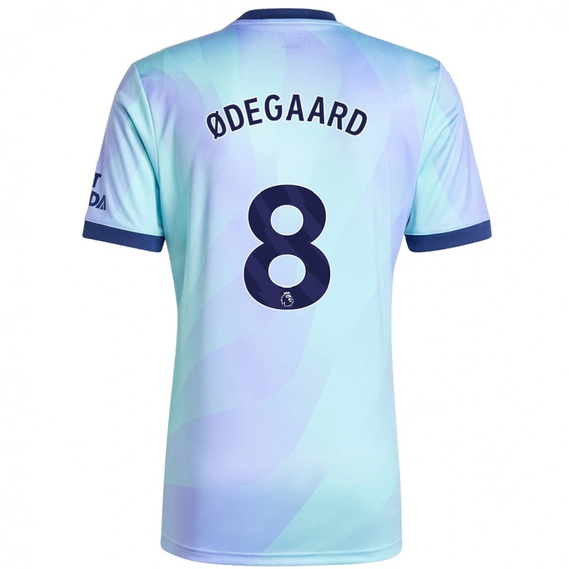 Danxen Mænd Martin Ødegaard #8 Aqua Tredje Sæt Spillertrøjer 2024/25 Trøje T-Shirt