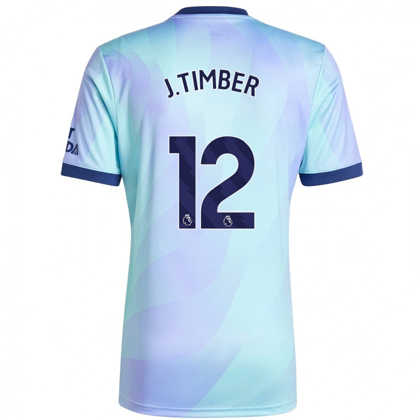 Danxen Mænd Jurrien Timber #12 Aqua Tredje Sæt Spillertrøjer 2024/25 Trøje T-Shirt
