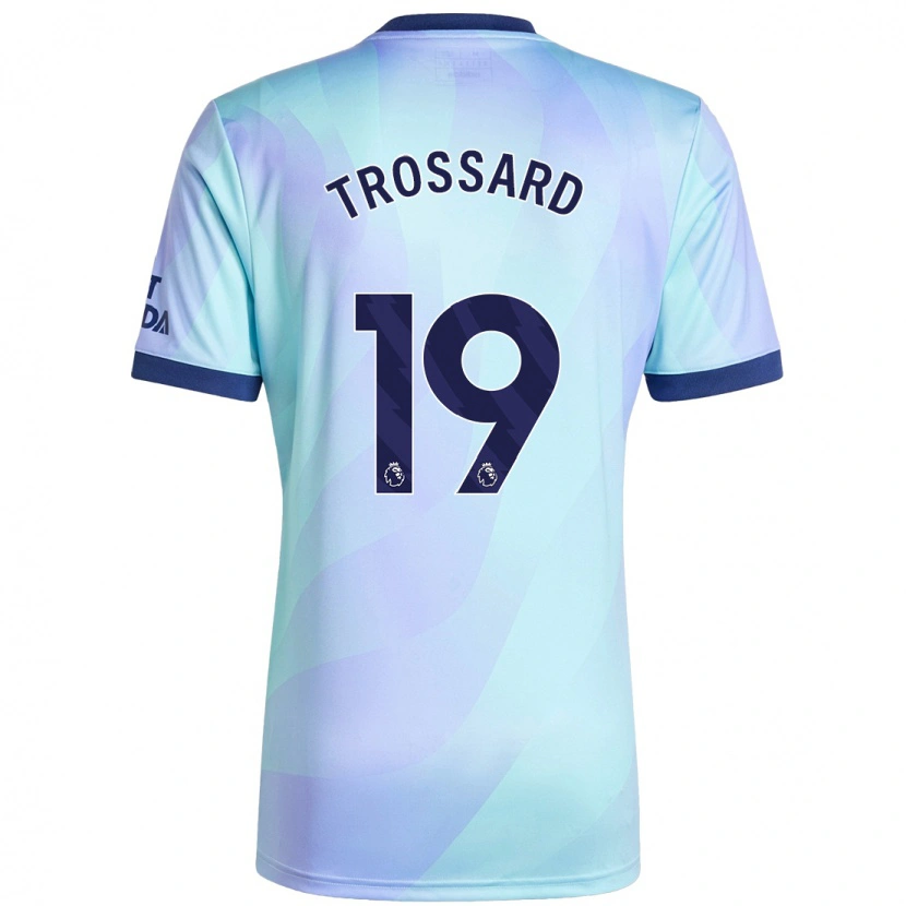 Danxen Mænd Leandro Trossard #19 Aqua Tredje Sæt Spillertrøjer 2024/25 Trøje T-Shirt