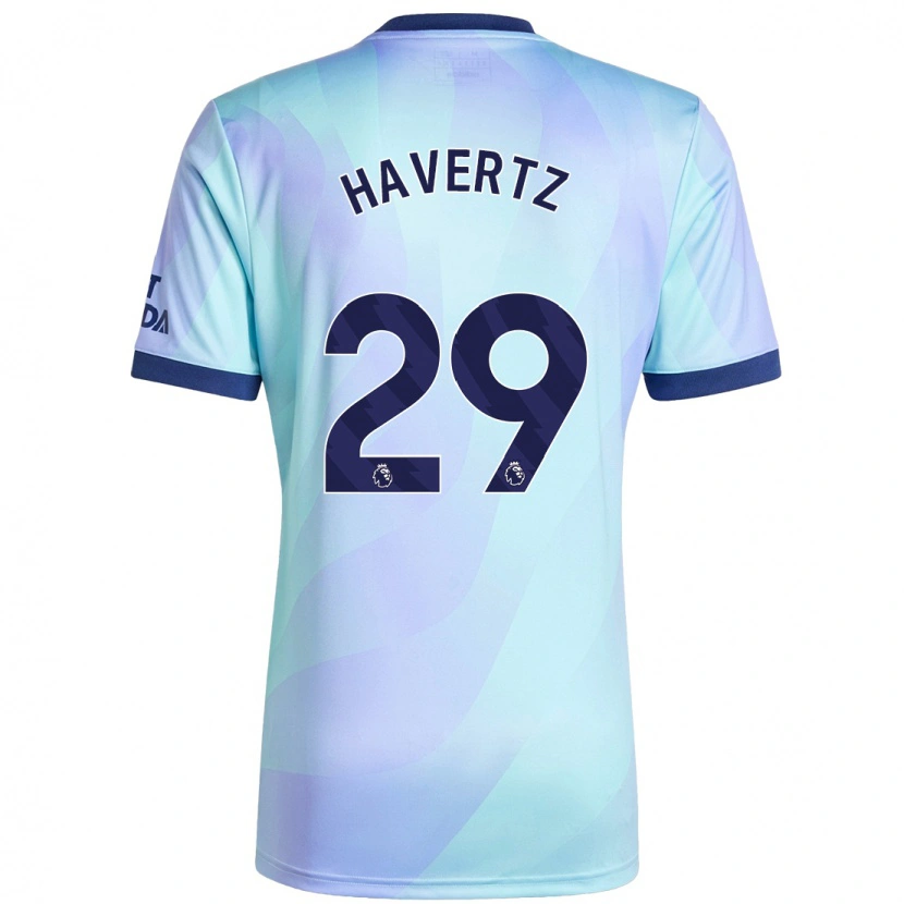 Danxen Mænd Kai Havertz #29 Aqua Tredje Sæt Spillertrøjer 2024/25 Trøje T-Shirt