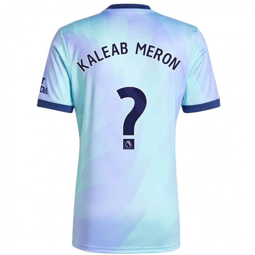 Danxen Mænd Kaleab Meron #0 Aqua Tredje Sæt Spillertrøjer 2024/25 Trøje T-Shirt