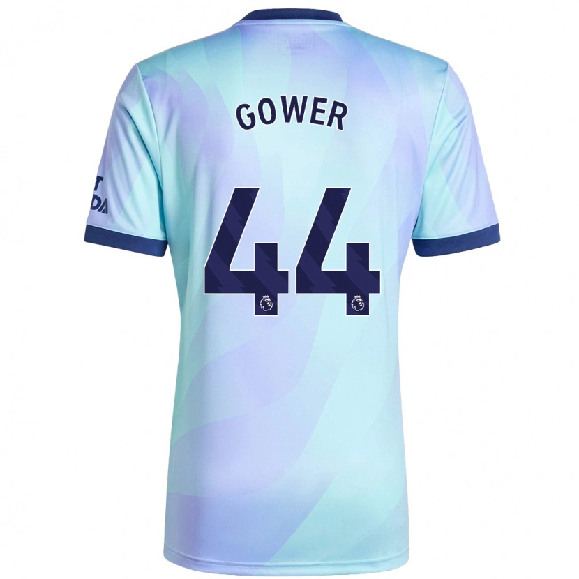 Danxen Mænd Jimi Gower #44 Aqua Tredje Sæt Spillertrøjer 2024/25 Trøje T-Shirt