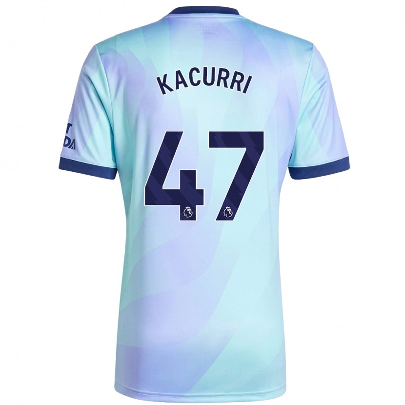 Danxen Mænd Maldini Kacurri #47 Aqua Tredje Sæt Spillertrøjer 2024/25 Trøje T-Shirt
