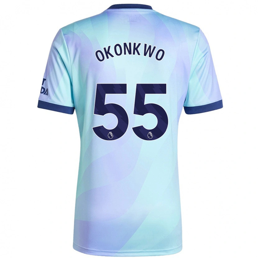 Danxen Mænd Brian Okonkwo #55 Aqua Tredje Sæt Spillertrøjer 2024/25 Trøje T-Shirt