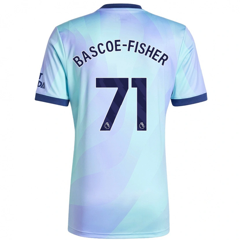 Danxen Mænd Jakai Bascoe-Fisher #71 Aqua Tredje Sæt Spillertrøjer 2024/25 Trøje T-Shirt