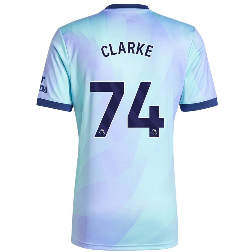 Danxen Mænd Brayden Clarke #74 Aqua Tredje Sæt Spillertrøjer 2024/25 Trøje T-Shirt