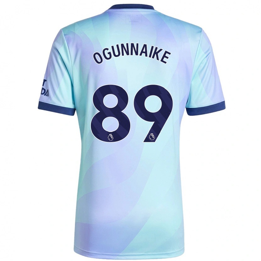 Danxen Mænd Josh Ogunnaike #89 Aqua Tredje Sæt Spillertrøjer 2024/25 Trøje T-Shirt