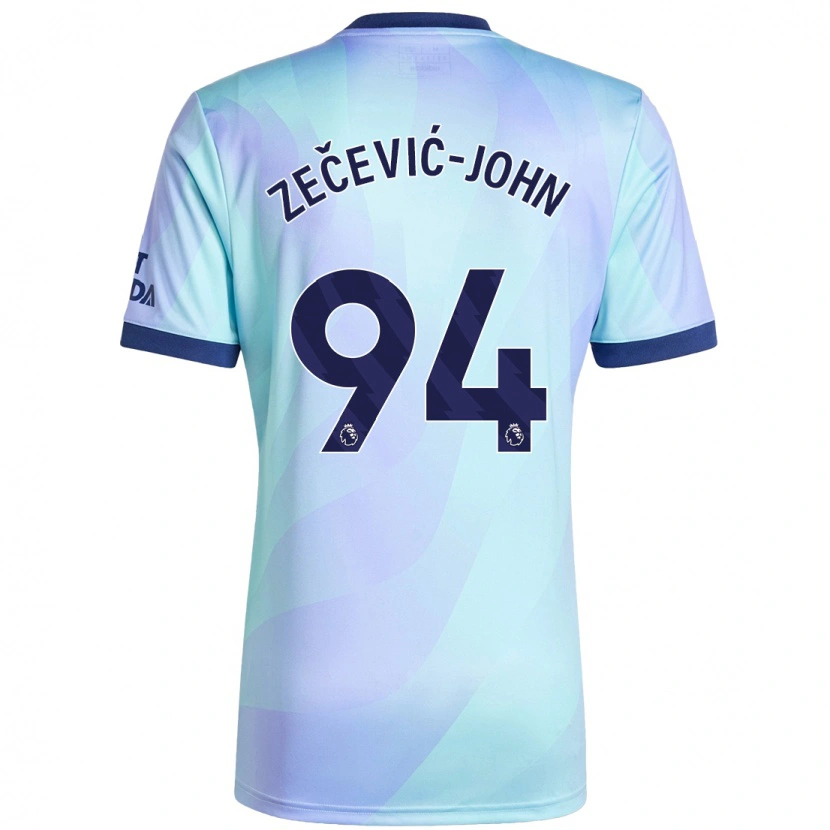 Danxen Mænd Louis Zečević-John #94 Aqua Tredje Sæt Spillertrøjer 2024/25 Trøje T-Shirt