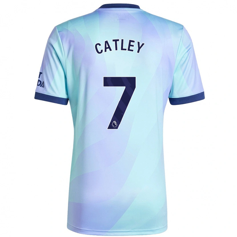 Danxen Mænd Stephanie Catley #7 Aqua Tredje Sæt Spillertrøjer 2024/25 Trøje T-Shirt