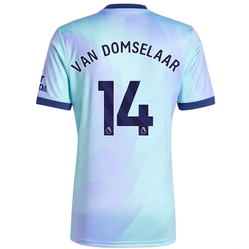 Danxen Mænd Daphne Van Domselaar #14 Aqua Tredje Sæt Spillertrøjer 2024/25 Trøje T-Shirt