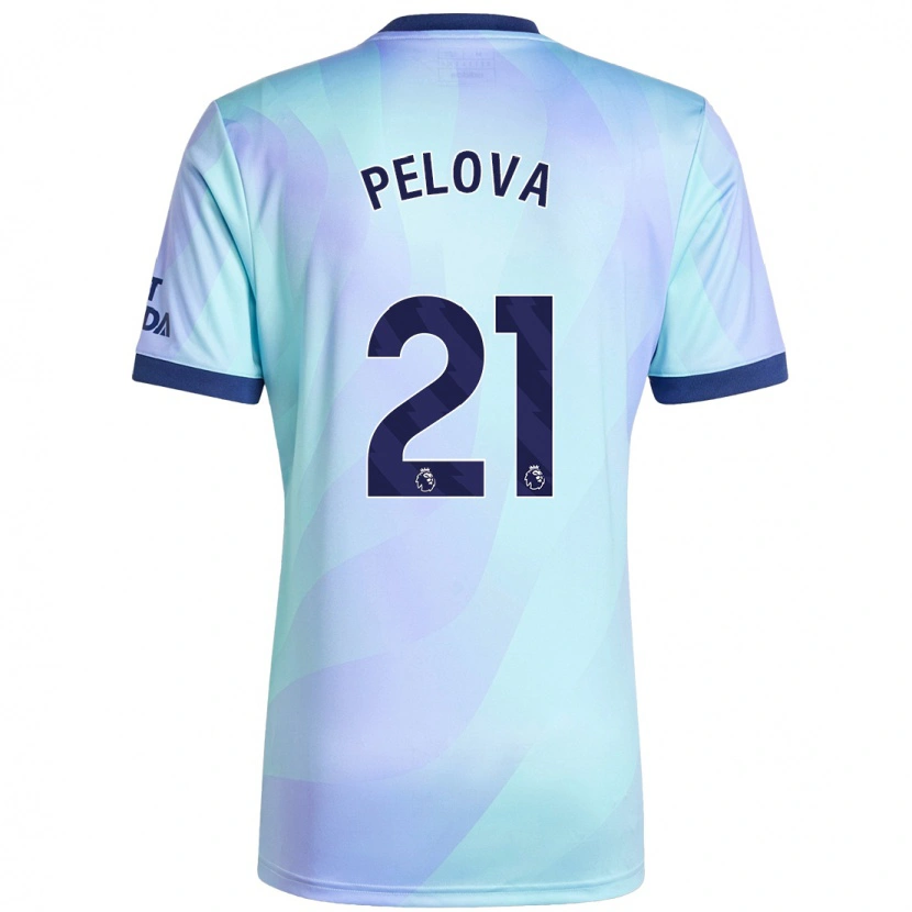 Danxen Mænd Victoria Pelova #21 Aqua Tredje Sæt Spillertrøjer 2024/25 Trøje T-Shirt