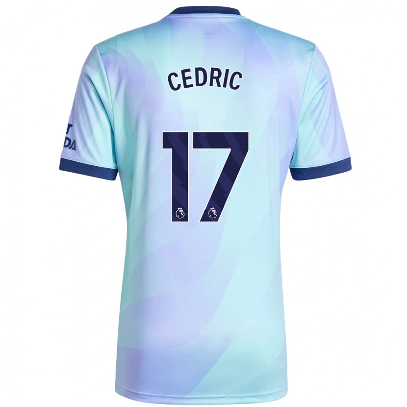 Danxen Mænd Cédric Soares #17 Aqua Tredje Sæt Spillertrøjer 2024/25 Trøje T-Shirt