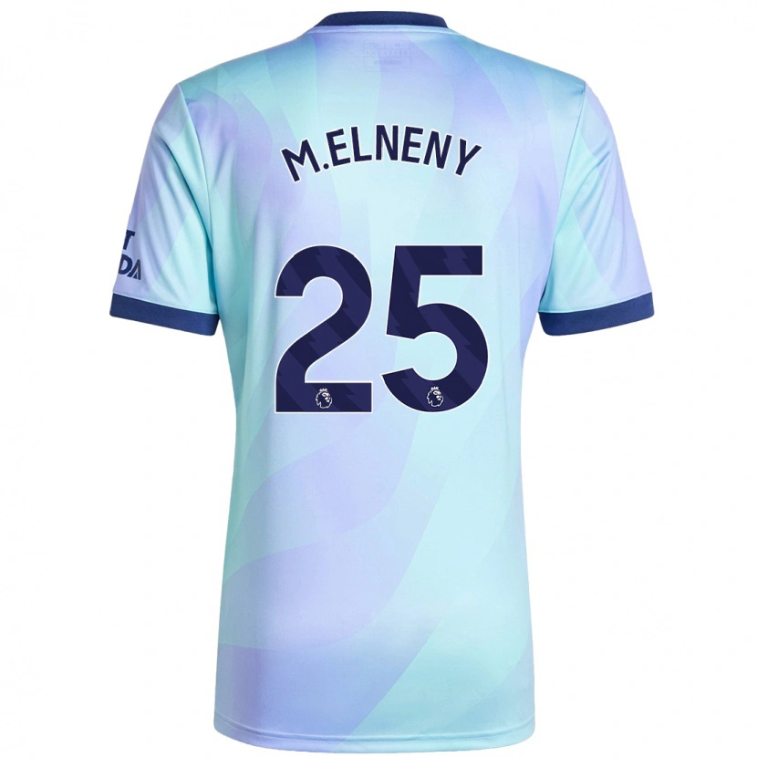 Danxen Mænd Mohamed Elneny #25 Aqua Tredje Sæt Spillertrøjer 2024/25 Trøje T-Shirt
