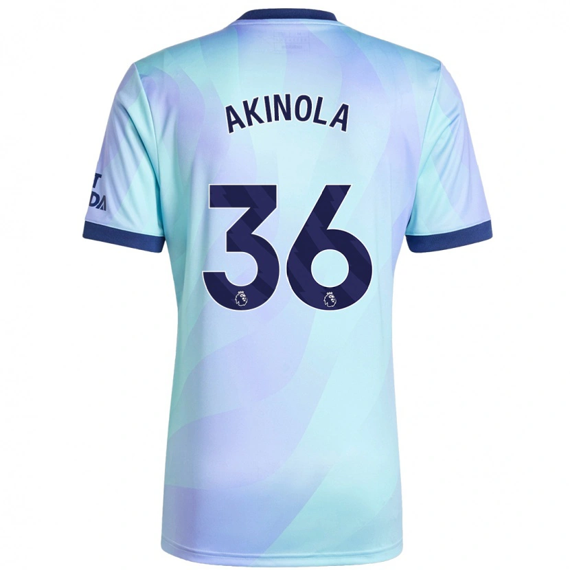 Danxen Mænd Tim Akinola #36 Aqua Tredje Sæt Spillertrøjer 2024/25 Trøje T-Shirt