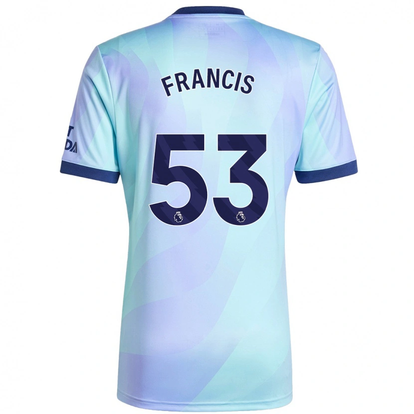 Danxen Mænd Jack Henry-Francis #53 Aqua Tredje Sæt Spillertrøjer 2024/25 Trøje T-Shirt