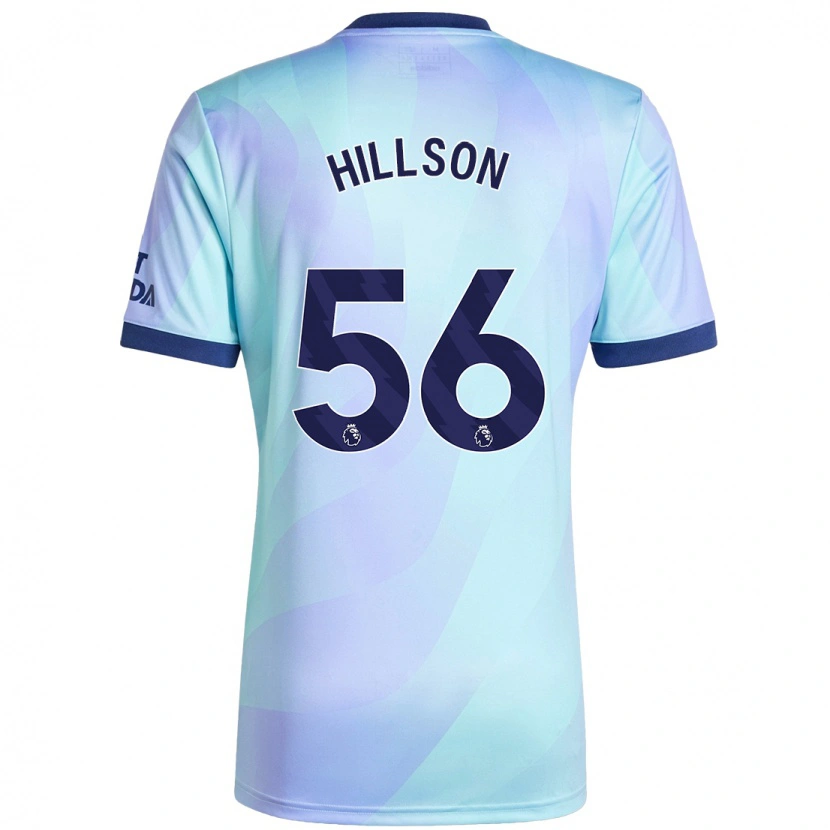 Danxen Mænd James Hillson #56 Aqua Tredje Sæt Spillertrøjer 2024/25 Trøje T-Shirt