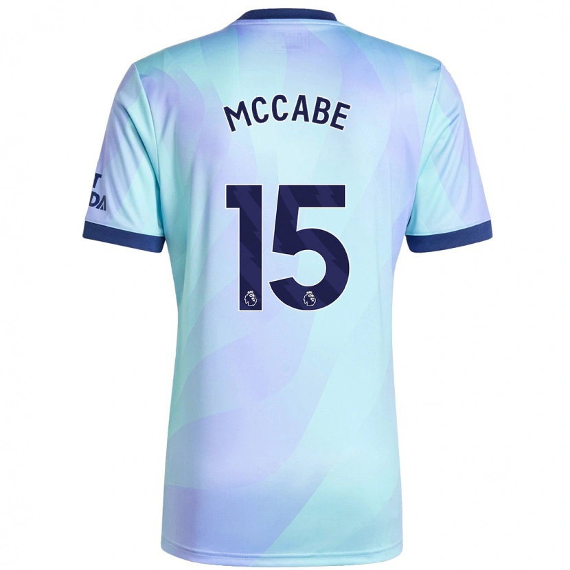 Danxen Mænd Katie Mccabe #15 Aqua Tredje Sæt Spillertrøjer 2024/25 Trøje T-Shirt