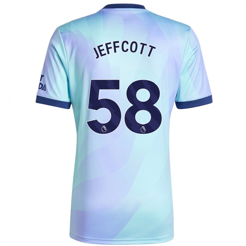 Danxen Mænd Henry Jeffcott #58 Aqua Tredje Sæt Spillertrøjer 2024/25 Trøje T-Shirt