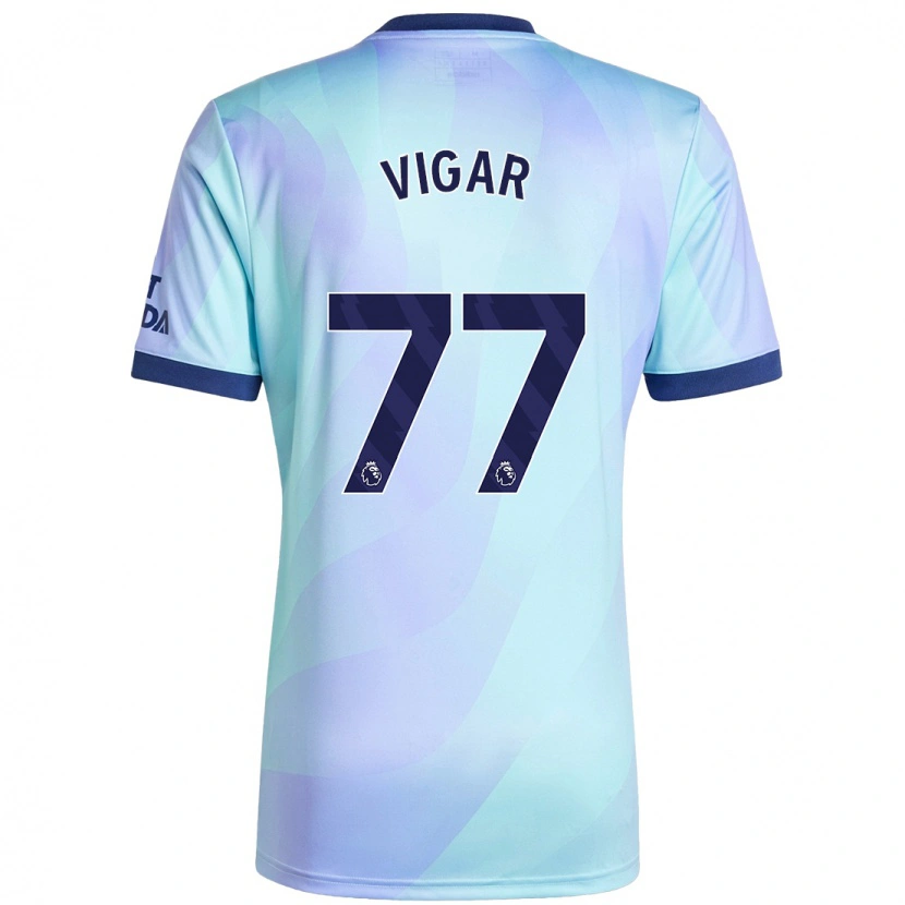 Danxen Mænd Billy Vigar #77 Aqua Tredje Sæt Spillertrøjer 2024/25 Trøje T-Shirt