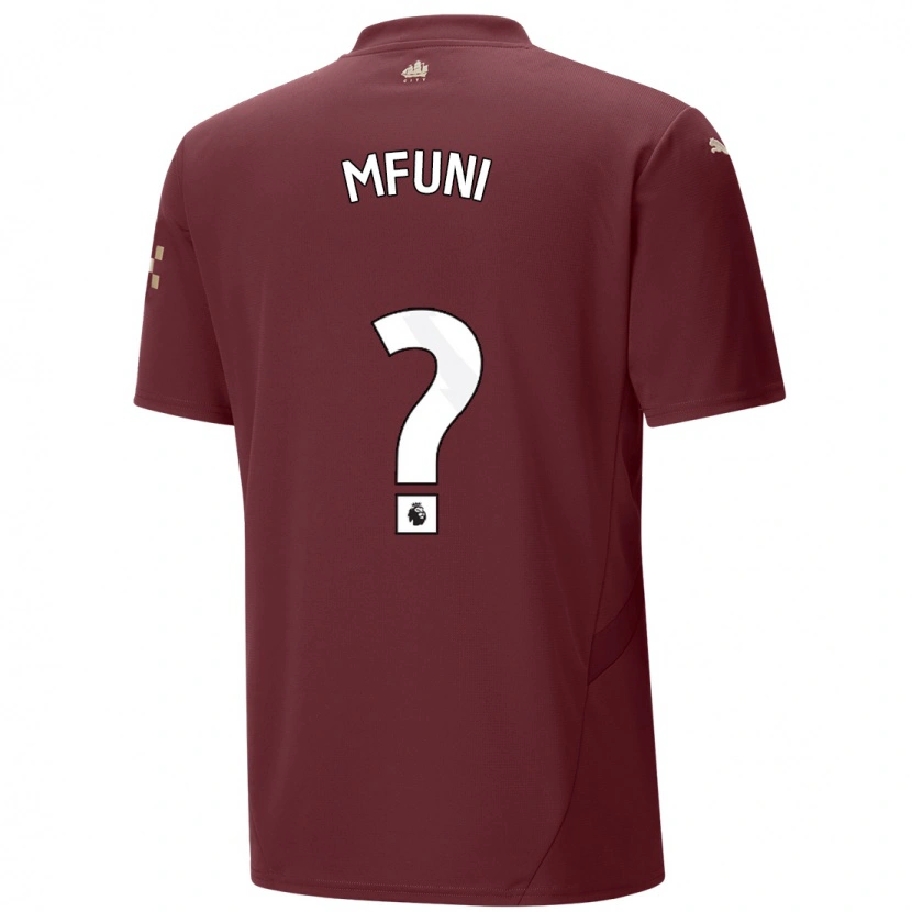 Danxen Mænd Stephen Mfuni #0 Rødbrun Tredje Sæt Spillertrøjer 2024/25 Trøje T-Shirt