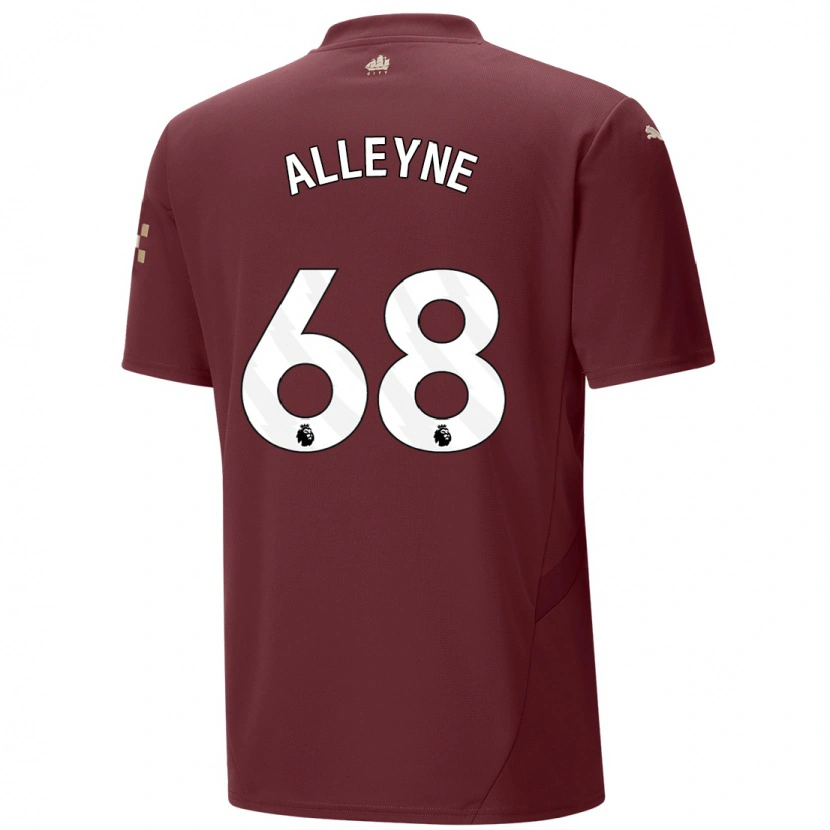 Danxen Mænd Max Alleyne #68 Rødbrun Tredje Sæt Spillertrøjer 2024/25 Trøje T-Shirt