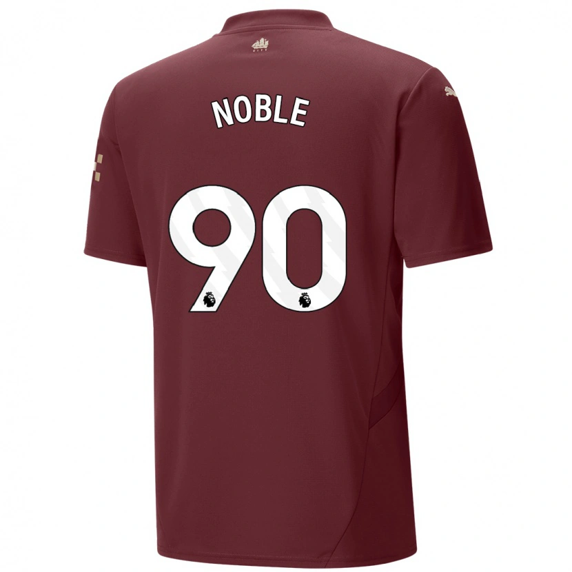 Danxen Mænd Kian Noble #90 Rødbrun Tredje Sæt Spillertrøjer 2024/25 Trøje T-Shirt