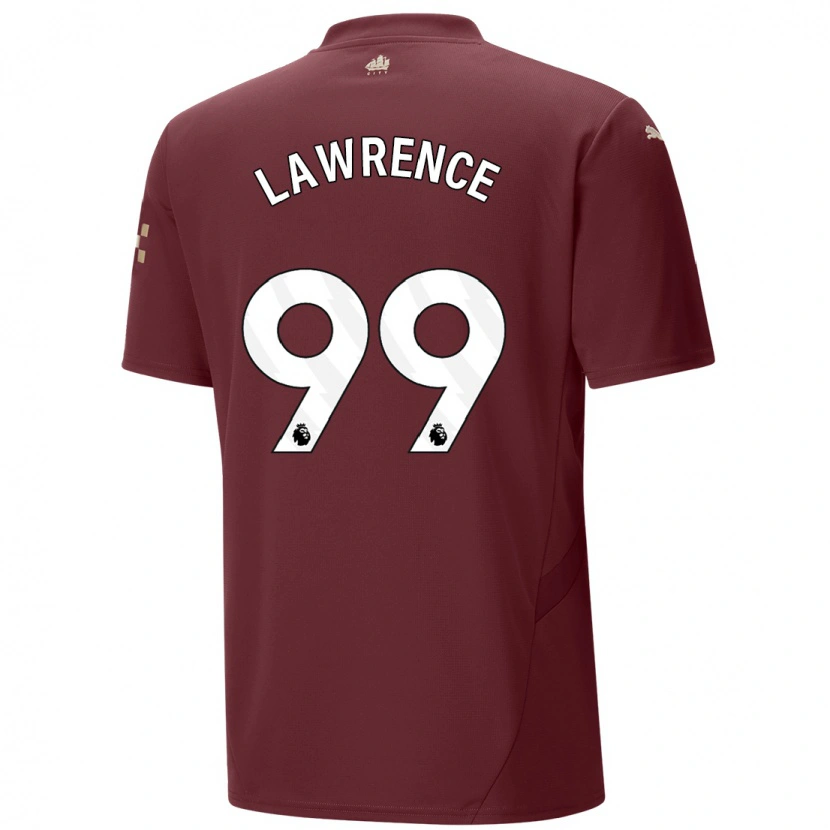 Danxen Mænd Emilio Lawrence #99 Rødbrun Tredje Sæt Spillertrøjer 2024/25 Trøje T-Shirt