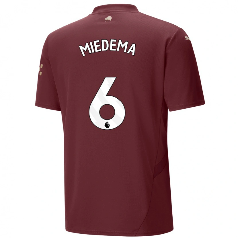 Danxen Mænd Vivianne Miedema #6 Rødbrun Tredje Sæt Spillertrøjer 2024/25 Trøje T-Shirt